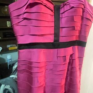 Elegant Pink Strapless Dress